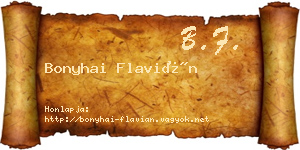 Bonyhai Flavián névjegykártya